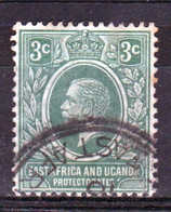 East Africa And Uganda 1912 King George V 3c Stamp In Fine Used Condition. - Protectorados De África Oriental Y Uganda