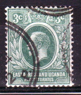 East Africa And Uganda 1912 King George V 3c Stamp In Fine Used Condition. - Protectoraten Van Oost-Afrika En Van Oeganda