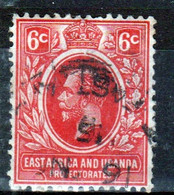 East Africa And Uganda 1912 King George V 6c Stamp In Fine Used Condition. - Protectoraten Van Oost-Afrika En Van Oeganda