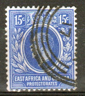 East Africa And Uganda 1912 King George V 15c Stamp In Fine Used Condition. - Protettorati De Africa Orientale E Uganda