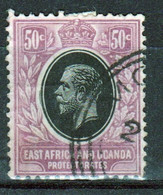 East Africa And Uganda 1912 King George V 50c Stamp In Fine Used Condition. - East Africa & Uganda Protectorates