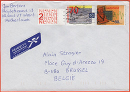 OLANDA - NEDERLAND - Paesi Bassi - 2005 - 3 Stamps - Viaggiata Da 's-Hertogenbosch Per Brussels, Belgium - Brieven En Documenten