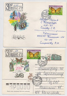 Uzbekistan Mail 1992 Lot 2 Covers Tashkent-77 Butterfly - Uzbekistan