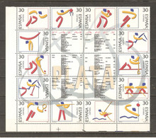 Espagne 1995 -  Palmarès Des Médaillés D'argent Espagnols Aux Jeux Olympiques - Bloc De 14 Timbres MNH - 2954/67 - Blocs & Hojas