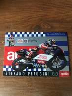 Carte - Autocollant STEFANO PERUGINI - APRILIA MOTO GP ( Stickercard ) - Sport Moto