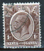 Kenya And Uganda 1922 King George V 1c In Fine Used Condition. - Kenya & Ouganda