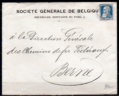 76 Op Brief Gestempeld BRUXELLES R CHANCELLERIE Naar BERNE (SUISSE) - 1905 Grosse Barbe