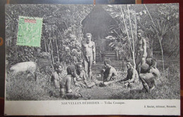 Nouvelles Hebrides  Tribu Canaque Vanuatu Cpa Timbrée 1909 Caledonie - Vanuatu