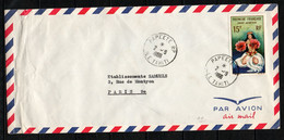 Polynésie - Lettre - 1966 - Yvert N° PA 7 - Papeete - Storia Postale