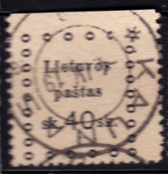 Stamp Lithuania 1919 40sk Used Lot#91 - Lithuania