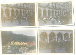 Maréchal JUIN -- Lot De 8 Photos Originales Amateur Des Obsèques à Paris - Le Cortège De Notre Dame Aux Invalides - Personaggi