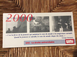 VŒUX AN 2000  *UNI La Droite Universitaire  7 - New Year