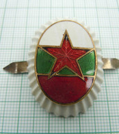 Bulgaria Bulgarian Army 1960s Uniform Porcelan Enamel Military Cockade Visor Hat Badge (c7) - Uniformes