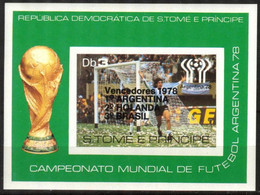 {STP011} Sao Tome And Principe 1979 Football Soccer World Cup Argentina 1978 Winners II S/S MNH - Sao Tomé E Principe