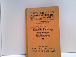 Englische Dichtung Von Spenser Bis Swinburne - Livres Scolaires