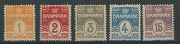 1905+1913.  Chiffres   Yv.48-52 *. Cote 45,-€. Charnière Propre - Nuevos