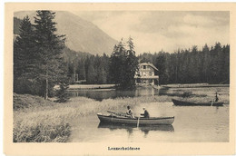 LENZERHEIDSEE Mit Ruderboot Vor Inselchalet 1914 - Lantsch/Lenz