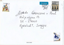 Mi 2036 Solo Cover Abroad / Christmas Seal - 14 December 2021 Terminal Taastrup - Storia Postale