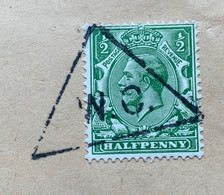 GRAN BRETAGNA -ENVELOPE  ADVERTISING ISIDORE JOSEPH FROM LONDON With Half Penny ANNULLO TRIANGOLO W.C. TO GENOVA - Covers & Documents
