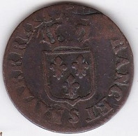 1 Liard à La Vieille Tête 1771 S Reims , Louis XV , Gad 272 - 1715-1774 Lodewijk XV