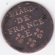 Liard De France Au Buste Juvénile 1656 E MEUNG SUR LOIRE, LOUIS XIV - 1643-1715 Ludwig XIV.