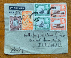 UGANDA - BY AIR MAIL FROM URAMBO 24/1/49 TO FIRENZE - Briefe U. Dokumente