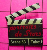 822 Pin's Pins / Beau Et Rare / THEME CINEMA / CLAP DE REALISATEUR PORTRAITS DE STARS - Cinéma