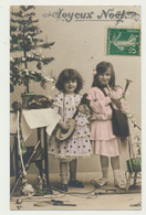 Carte Fantaisie Enfants Jouant Flute Et Guitare Jouets Poupées Trompette....joyeux Noël - Other