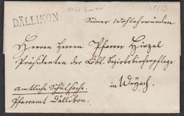 ZH  DÄLLIKON - WEYACH  ( ZÜRICH )  /   1853  SCHÖNER STEMPELBELEG - Storia Postale