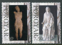 FAEROE ISLANDS 2007 Church Statues MNH / **.  Michel 624-25;  SG 555-56 - Féroé (Iles)