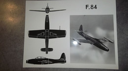 Photo F-84 Avec Schéma Triptyque - Luftfahrt