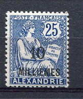 ALEX - Yv. N°  55  *  10m S 25c  Bleu  Cote   2 Euro  BE 2 Scans - Neufs