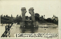 Themes Div-ref JJ779-carte Photo -ponts -effondrement Du Pont D Andrezieux -le 25octobre 1907- Theme Ponts -bridges - - Andrézieux-Bouthéon