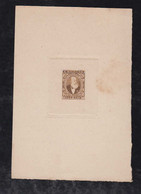 Brazil Brasil 1882 Proof Cotton Block Dom Pedro 1000R Brown - Unused Stamps