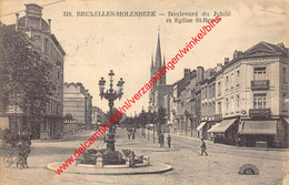 Boulevard Du Jubilé Et Eglise St-Remy - Brasserie Distillerie Alphonse Flore - St-Jans-Molenbeek - Molenbeek-St-Jean - St-Jans-Molenbeek - Molenbeek-St-Jean