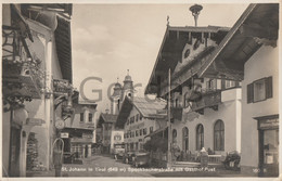 Austria - Sankt Johann In Tirol - Speckbacherstrasse Mit Gasthof Post - Old Time Car - Garage - St. Johann In Tirol