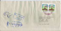 IRAN  R-Luftpostbrief  Registered Airmail Cover To Liechtenstein - Iran