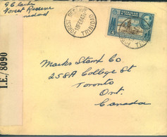 153, Censored Letter Ftom GOREST RESERVE To Canada - Trindad & Tobago (...-1961)