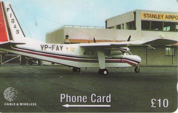 FALKLAND ISLANDS (MALVINAS). Britten-Norman Islander BN2. 20000 Ex. 275CFK.(018) - Falkland Islands