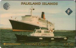 FALKLAND ISLANDS (MALVINAS). FLK-3A. Queen Elizabeth 2. 40000 Ex. (007) - Falklandeilanden