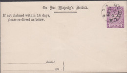 1896. NEW SOUTH WALES ONE PENNY ENVELOPE On Her Majesty's Service .... School. Cancelled MOGILLA JY 4 1896... - JF428002 - Brieven En Documenten