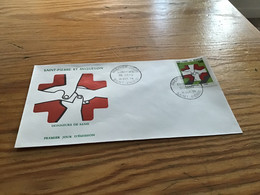 Enveloppe 1er Jour Saint-pierre Et Miquelon Donneurs De Sang 1974 - Used Stamps