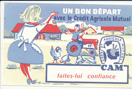 BU 2322  /   BUVARD- CREDIT AGRICOLE MUTUEL C A M  UN BON DEPART  (21,00 Cm X 13,50 Cm ) - Bank & Insurance