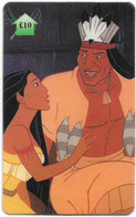 UK - PPS - Cartoon Series, Pocahontas #1, Fake Prepaid 10£, 500ex - Emissioni Imprese