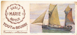 BU 2373 /   BUVARD SABLE MARIE TOUT AU BEURRE BAYEUX  CALVADOS   (23,50 Cm X 10,50 Cm ) - Dulces & Biscochos