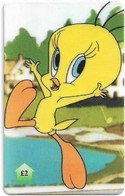 UK - PPS - Cartoon Series, Tweety Bird #1, Fake Prepaid 2£, 500ex - Emissioni Imprese