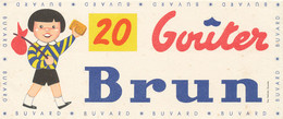 BU 2380 /   BUVARD   20 GOUTER BRUN   (18,00 Cm X 7,50 Cm ) - Sucreries & Gâteaux
