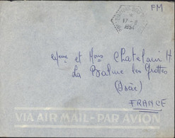 Marine Nationale CAD Agence Embarquée Hexagonal Perlé Porte Avion Bois Belleau 17 8 1954 FM Guerre D'Indochine - Vietnamkrieg/Indochinakrieg