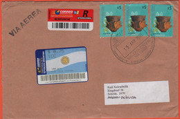 ARGENTINA - 2005 - $0,75 Postage Paid + 3 Stamps - Registered - Viaggiata Da Buenos Aires Per Schilde, Belgium - Storia Postale