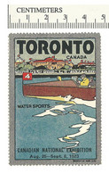 B67-46 CANADA 1923 Toronto Canadian National Exhibition MNH Water Sports - Vignette Locali E Private